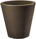 Crescent Garden Madison Planter– Weather-Resistant, Double Walled Indoor/Outdoor Plant Pot with Drain Hole – Large Plastic Plant Pot, 26" W (Mocha) by CrescentGarden