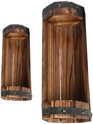 Milisten Xmas 2pcs Half Barrel Garden Planter Set Brown for Flowers by Milisten