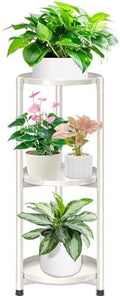 3 Tier Metal Plant Stand Indoor, Corner Tiered Round Plant Stand for Indoor Multiple Plants, Flower Pot Stands Outdoor Holders Plant Shelf Display Rack for Balcony Living Room(Cream White) by KHayRovies