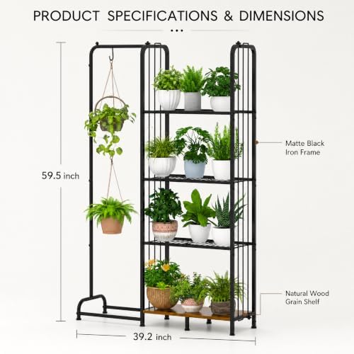 Honkazita 4 Tiered Plant Stand Indoor Outdoor with Dividers - Image 6