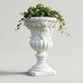 22" Planters for Outdoor Plants- Vintage Roman Relief Magnesium Oxide Outdoor Flower Pots, Decorative Large Urn Planter, Lightweight Garden Vase for Patio, Yard, Porch, Home Decor by Shlinnuo