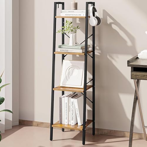 Hzuaneri Ladder Shelf, Bookshelf, Freestanding Corner Storage Shelf by Hzuaneri