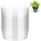 Hoolerry 15 Pcs Plastic Plant Saucer Clear Deep Tray, 12 Inch by Hoolerry