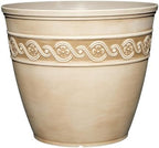 GROWSCAPE Corinthian Round Planter Pot w/Drainage Holes, 10" Desert Tan by GROWSCAPE