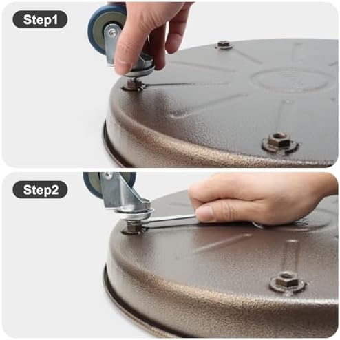 1 Pack 17 Inch Metal Plant Caddy, Copper - Image 4