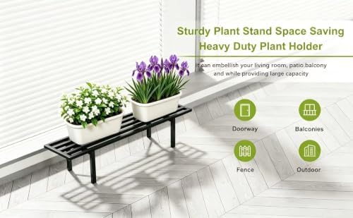 Zhongma One Tier Metal Plant Stand Indoor & Outdoor L35.43 easy assembly - Image 5