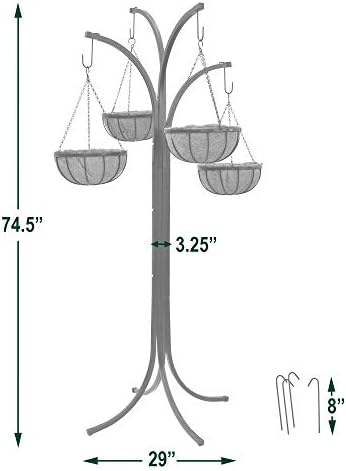 Arcadia Garden Products Coconut Basket Hanging Garden Tree - Image 7