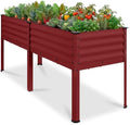 Best Choice Products 72x24x30in Non Toxic Galvanized Raised Garden Bed, Metal Elevated Planter Box, Vegetable Garden, 100% Non Toxic Materials - Royal Red by BestChoiceProducts