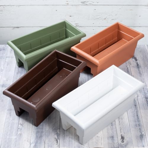 Root & Vessel Countryside Railing Planter Box, 24 Inch, Brown - Image 4