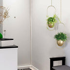 AceList Boho Hanging Planter for Indoor Plants - Set of 2 Gold Metal Wall Planter 5.7Inch with Hooks and Chins, Plant Hanger Decor for Window and Patio - Suitable for Hanging Plants Decor - Image 7