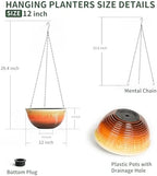 12 inch Large Hanging Planters with Drainage Hole, 2 Pack - Image 2
