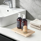 Natural Travertine Tray Pedestal Stand, Stone Riser for Bathroom & Kitchen - Image 4