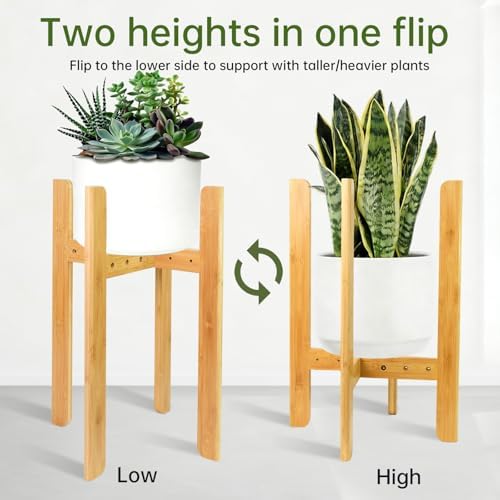 23.6" Tall Adjustable Plant Stand Indoor Flower Holder Fits 8-12 Inch Pots - Image 5