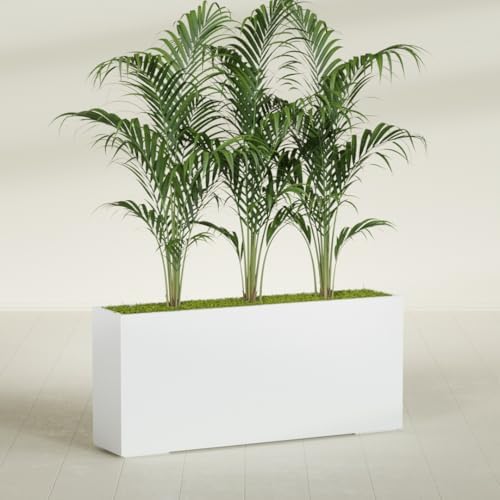 Greenline Alice Tall Rectangular Fiberglass Planter, Outdoor Planter Box - Image 4
