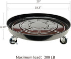 Plant Caddy with Wheels 20 Inch 1 Pack, Heavy Duty Metal Plant Stand & Dolly with Lockable Casters, Holds 310 lbs for Indoor Outdoor Large Flower Pots, Black - Image 2