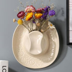 Hanging Wall planters for Indoor Plants, Ceramic Cowboy Wall vases for Flowers, for Bathroom, Living Room, Office, and Home Decor.7.9 x 7.2 x 2.4IN by KGCCIZI