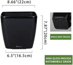 Dexceder 9x8 Self Watering Planter (Black High Gloss) - Image 3
