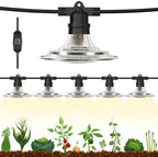 Outdoor LED Grow Lights for Greenhouse 6-Light Waterproof String Grow Light, Full Spectrum LED Plant Grow Light Lamp, Waterproof Greenhouse Grow Lights for Seedling, Veg, Flower by Espird