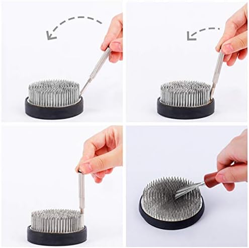 WANDIC Flower Arrangement Kit, Set of 51, Round Flower Holders, Ceramic Flower Pot, Kenzan Needle Cleaning Pin & Rake, Floral Stems and Floral Tape for Flower Arranging Art - Image 6