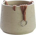 Plant pots Hanging Planters Hanging Baskets Flower Pots with Drainage Holes Rope Ceramic Hanging Stand Flower Plant Pots for Home Decor Hanging pots (Color : White, Size : 16cm) by Unknown