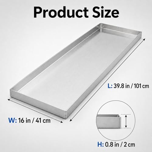 Stainless Steel Plant Tray with a 0.8-Inch Raised Edge - Image 3