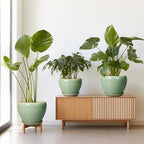 Ceramic Pots for Plants, 10/8/6 Inch Flower Pots Indoor, Green - Image 7