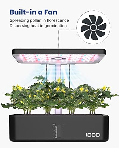 iDOO 12Pods Hydroponics Growing System Garden with LED Grow Light - Image 3