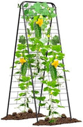 Heavy Duty Cucumber Trellis, 50" x 17" A-Frame Garden Trellis by MQHUAYU