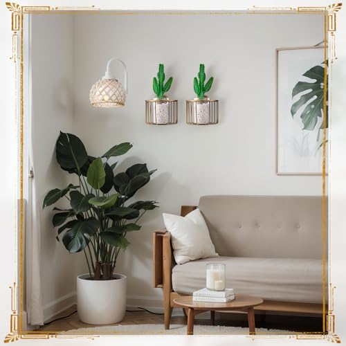 LemonRoad 2 Pack Vintage Brass Toilet Paper Holder Wall Mounted Antique Decorative Toilet Paper Holder for Plant and Candles, Victorian Bathroom Decor Accessories, for Roll with Diameter Within 5 Inch - Image 4