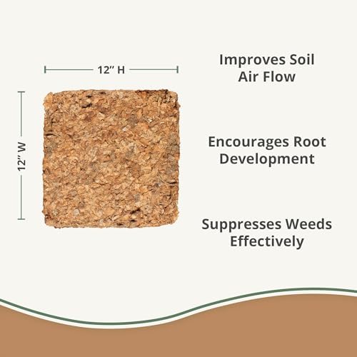 Coco Chips Mulch Brick (10lbs) - 100% Organic Mulch Medium for Garden Beds, Landscaping, & Outdoor Plants - Compressed Coconut Husk Chips - Retains Moisture in Potting Soil & Containers - Image 4