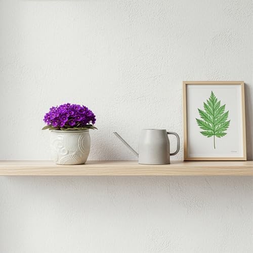 HERDUK 6.5” Ceramic Self Watering African Violet Planter with Embossed Floral Design – Durable Indoor Plant Pot for Orchids, Succulents, and Houseplants - Image 4