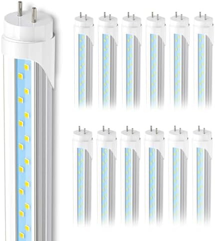 JESLED 2FT T8 LED Tube Light, 6000K Cool Bright White, 12 Pack by JESLED