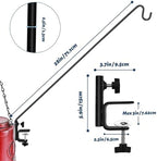 ERYTLLY 4 Packs 3 Inch Clamp 28" Long Deck Hook for Hanging Bird Feeder, Plants, Suet Baskets,Wind Chimes,Lanterns and More - Image 5