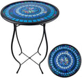 Mosaic Glass Accent Side Table & Plant Stand by Unknown