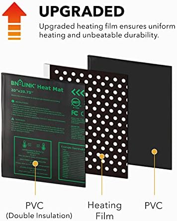BN-LINK 20" x 20.75" Seedling Heat Mat for Seed Starting Plants Germination - Image 4