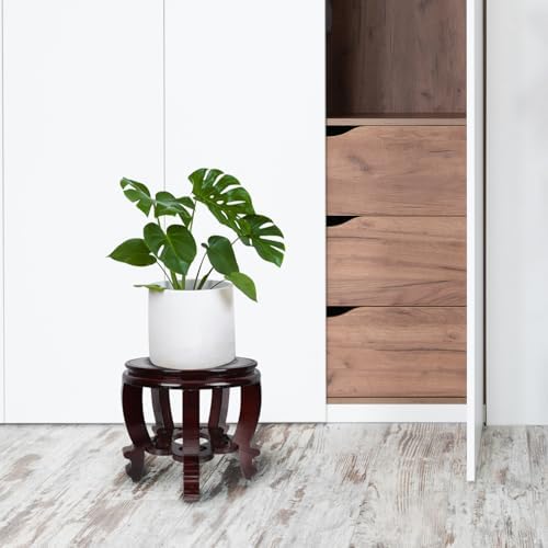 Hemoton Wooden Planter Stand Oriental Style Plant Stand - Image 7