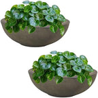 Sunnydaze Percival 20.75" Shallow Outdoor Planter Bowl, Sable, 2pk by SunnydazeDecor