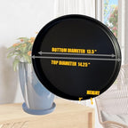 Yukfona Ceramic Plant Saucer Tray 1 Pcs 14 15 Inch Black, 14.3" OD x13.5 ID x2 Deep| Fits Flower pots Bottom≤ 13.5", Heavy Duty Glazed Round Planter Drip with Catch Basin for Indoor Outdoor Plants - Image 2