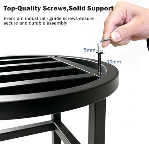 Metal Heavy Duty Plant Stand Indoor Outdoor,3-Pack(φ9+φ11+φ13) Plant Stands Riser,Wrought Iron Pedestal Holders for Large Pots,Outside Rust-Proof Black Flower Display Shelf for Patio - Image 6