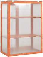 Greenhouse Garden Portable Mini Greenhouse Cabinet, Raised Flower Planter Shelf Protection for Outdoor and Indoor Wood 29.5"x18.5"x42.9" - Image 4