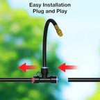 MIXC 200Ft 1/4" Drip Irrigation System,2026-Upgrade Garden Irrigation Kit with 32pcs Adjustable Copper Nozzles, Atomizing Watering System for Outdoor Plants,Raised Bed,Yard,Potted Plant,Lawn - Image 4