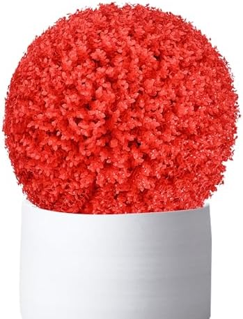 Artificial Plant Topiary Ball Faux Boxwood Decorative Balls 20in, Faux Grass Decor Fake Plant, Decorative Faux Dried Moss Balls, Decorative Balls for Home Decor by ATYUJKB