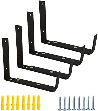 4-Pack Adjustable Planter Box Bracket,Flower Window Box Bracket,Planter Shelving with Adjustable Size The Width of The Bottom of The Planter Box by TINGYU