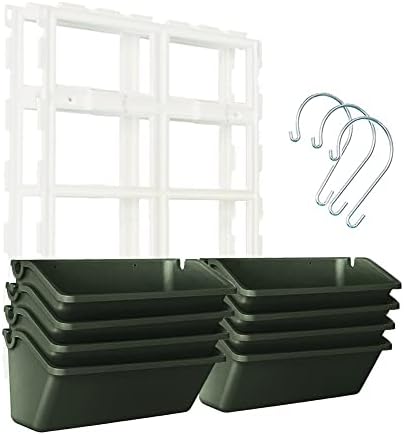 8 Pockets Vertical Garden Wall Planter Holds up to 70 lbs, 4-Tier Wall Hanging Plant Holder Indoor Outdoor Balcony Vertical Raised Flower Bed - Image 5