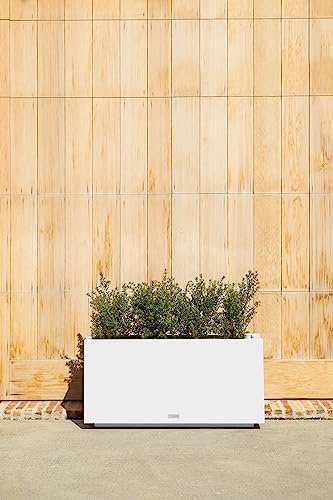 Veradek Block Series Long Box Planter - Rectangular Outdoor Planter - Image 4