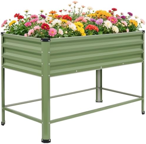 1MORE Raised Garden Bed with Leg,48×24×32in Elevated Planter Bed Green,1Pcs by 1MORE
