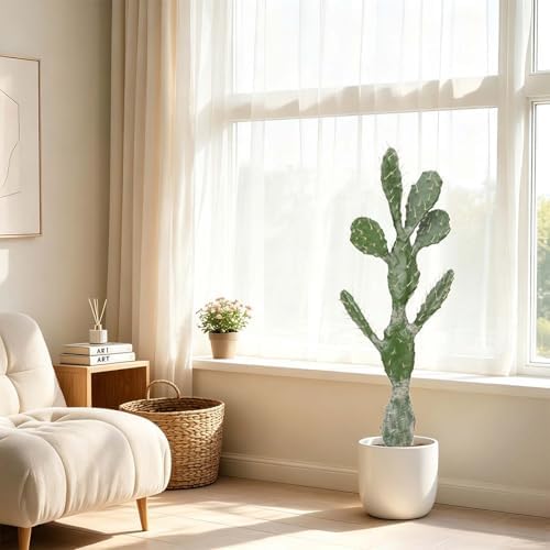 Artificial Cactus 51 INCH Tall Fake Cactus Plants Faux Cacti Saguaro with Planter for Indoor Outdoor Home Office Shop Garden Decoration - Image 5