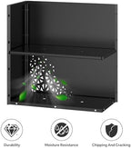 Metal Planter with Removable Insert Shelf, 24Hx24Lx12W Black - Image 4