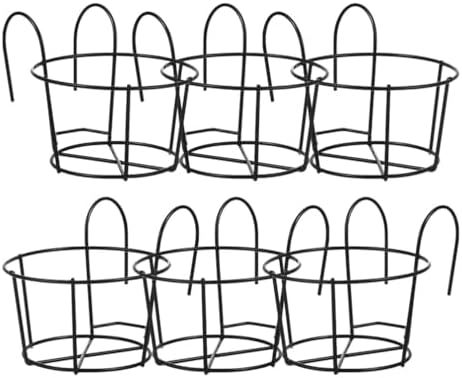 Toddmomy 6pcs Wall Planter Brackets Metal Flower Box Hangers for Balcony Easy to Install Planter Iron Stands for Indoor and Outdoor Use for Hanging Plants and Decorations by Toddmomy