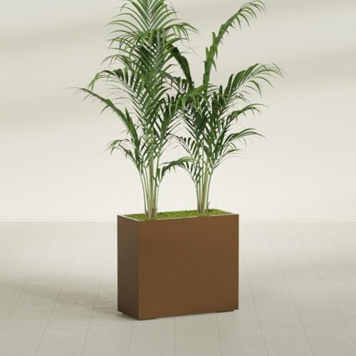 Greenline Alice Tall Rectangular Fiberglass Planter, Outdoor Planter Box - Image 4